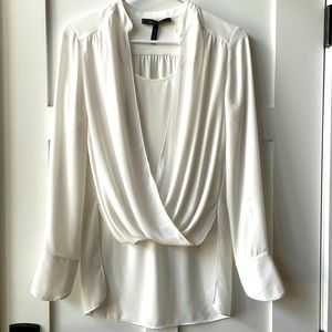 BCBMaxazria women’s XS blouse. Slightly off white